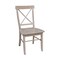 International Concepts Set of 2 X-Back Chairs with Solid Wood Seats, Washed Gray Taupe C09-613P - alternate 2
